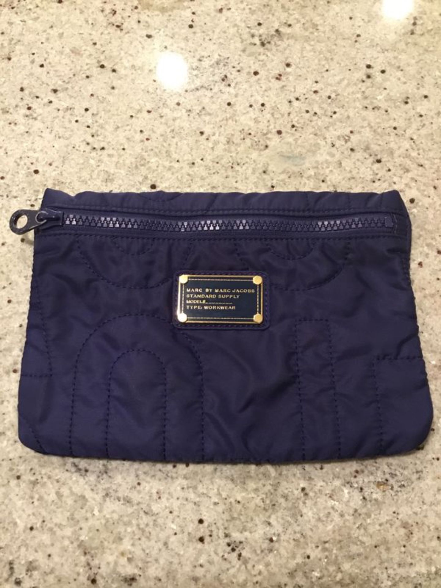 MARC BY MARC JACOBS quilted purple clutch bag
