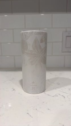 White Starbucks Reserve ceramic Coffee Tumbler
