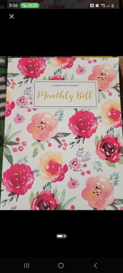 New Floral Monthly Bill Organizer