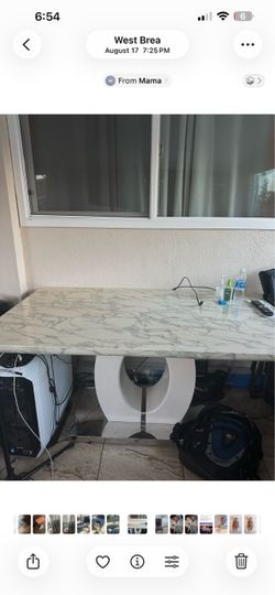 White dining table
