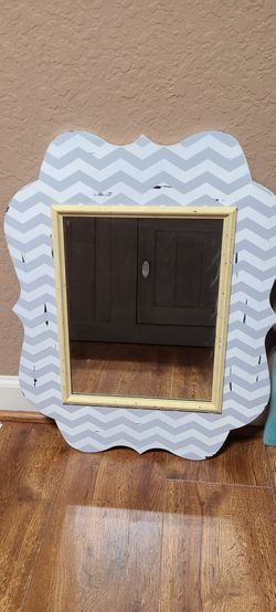 19"x24" chevron style mirror 