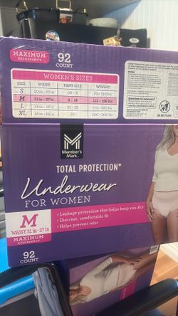 2 boxes of women’s diapers