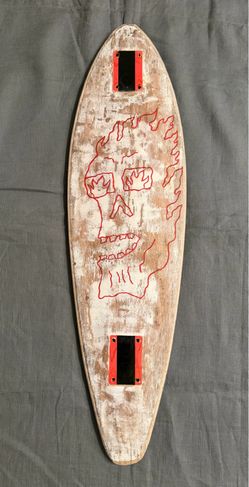 Flaming Speed Demon Skull Graffiti Art Vintage Skateboard Deck Skate Sk8 Thrasher