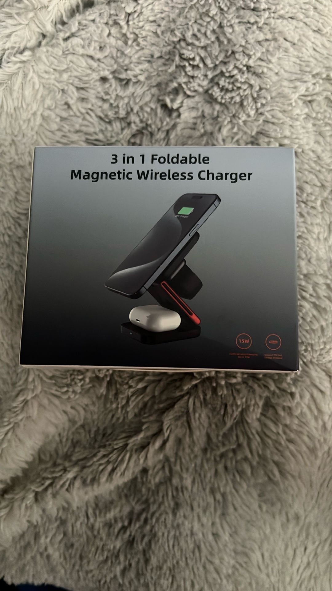 3 in 1 foldable Magnetic Wireless Charger