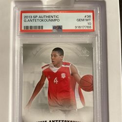 2013 SP Authentic Giannis Antetokounmpo RC PSA 1”