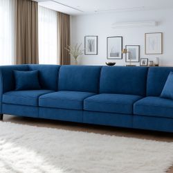New 116" Modular Sectional Sofa with Reversible Chaise,L-Shape Convertible Couch with 4 Seats,Velvet Modern Sleeper  New in box US21 4 boxes  * Modula