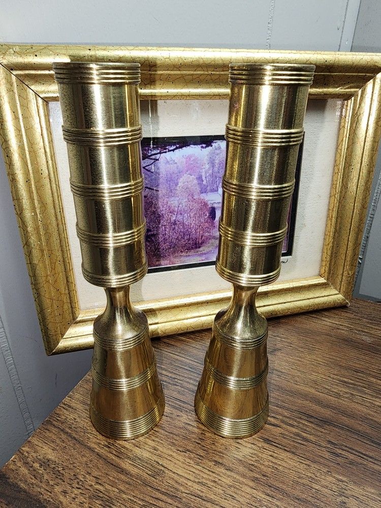 Brass Candlesticks By Jens Quistgarrd For DANSK $200 **Shipping AVAILABLE** -