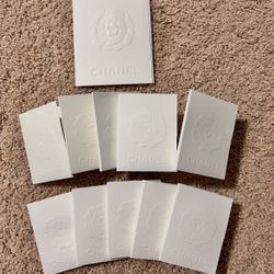 Chanel Camellia Embossed receipt holders. 11 pc