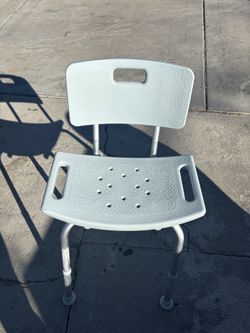Grey Bathroom Safety Shower Bench Chair With Backrest