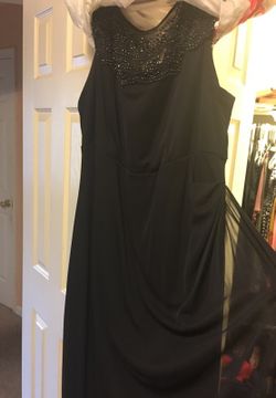 Navy dress size20 w long dress