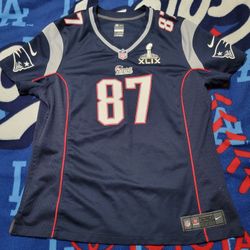 Used WOMEN'S New England Patriots Rob Gronkowski Super Bowl XLIX Nike Jersey, Size XL