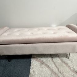PENDING - Pink Ottoman With Storage Space
