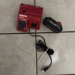 Milwaukee M18 Red Lithium Battery and Charger