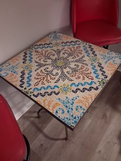 Moroccan mosaic tile table