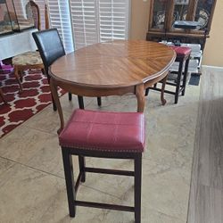 Tall Red Bar Stools X 3