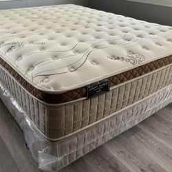 Full Organic Cloud Edition Europillow Top 12inch Mattress And Boxspring 