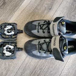 Shimano mountain bike shoes & pedal