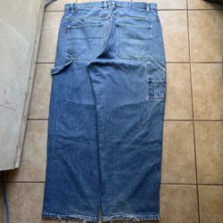 Baggy Wide Leg Carpenter Light Wash Blue Southpole Jeans