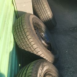 Wheel 15 5 Lugs 5x114.3 Like New Tires 