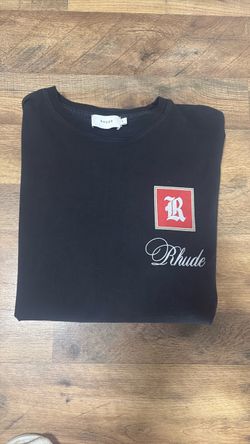 Rhude Black Graphic Logo T-Shirt