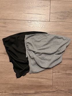 2 Drawstring Shorts Black and Gray