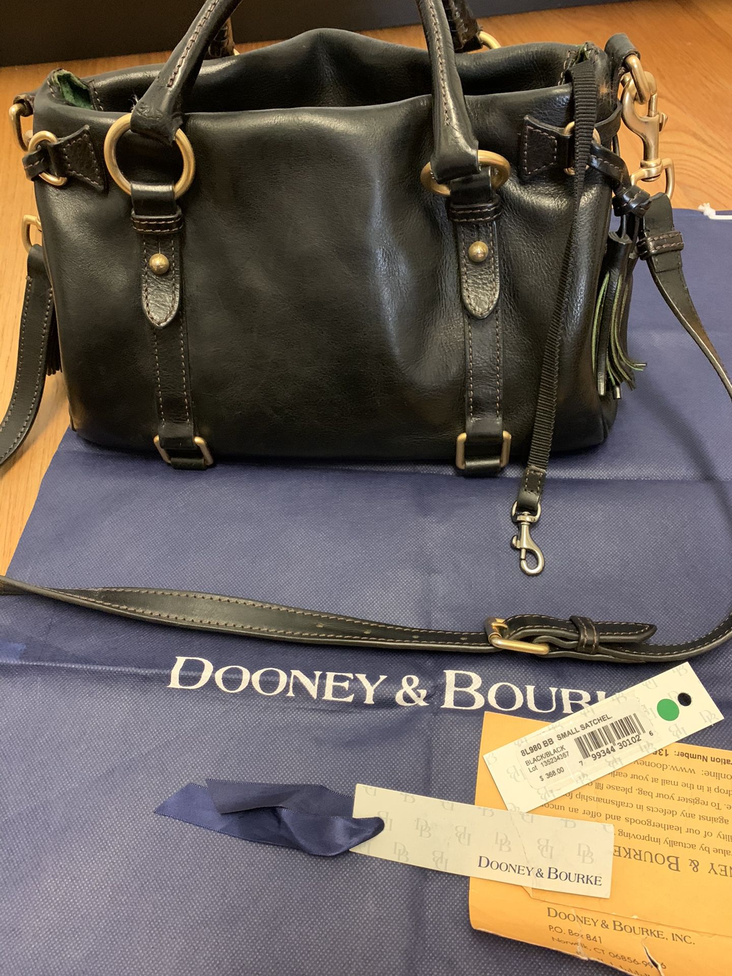 Dooney & Burke small black leather satchel