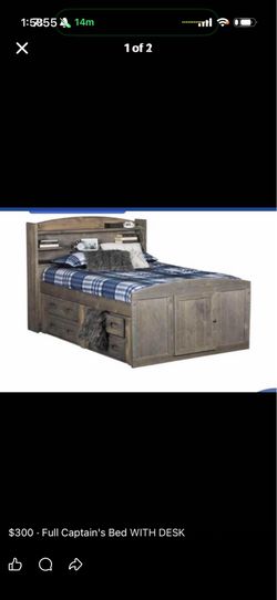 Full bed with desk