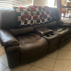 Leather Couches Set