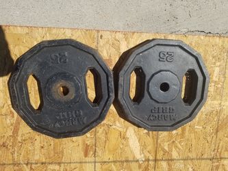 Vintage Marcy grip weights 25 lb each