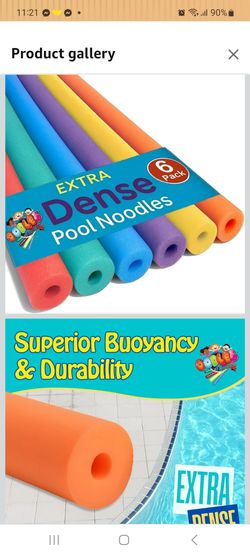 Oodles of Noodles Deluxe Pool Noodles Foam - Pack of 6 -