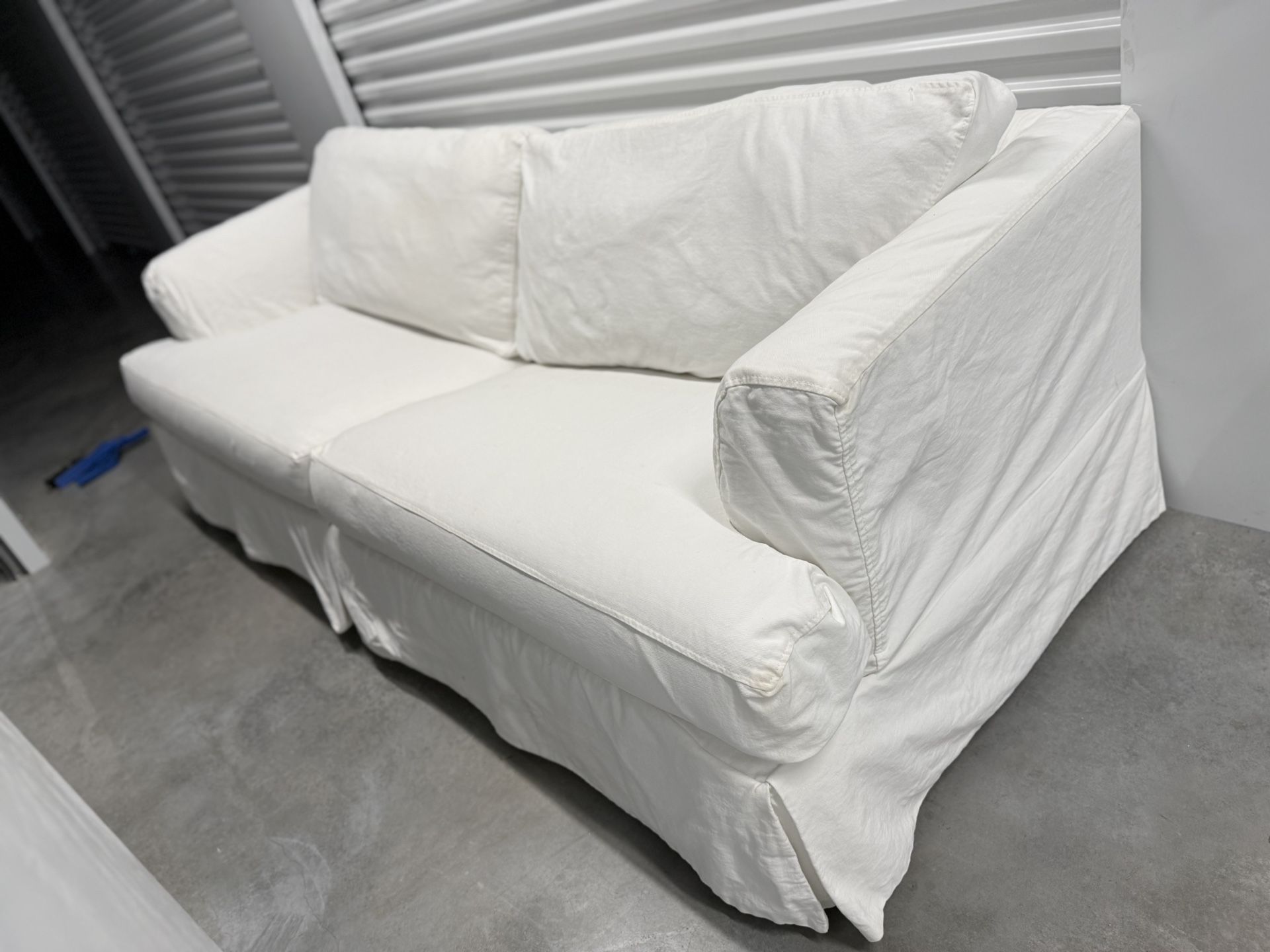 Pottery Barn White Sleeper Sofa (Queen)