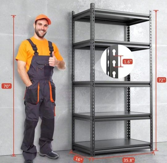 5-Tier Storage Shelves 36 in. W x 18 in. D x 72 in.