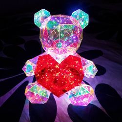 Color Changing LED Crystal Glowing Galaxy Teddy Bear Mother's Day/ Graduation Gift