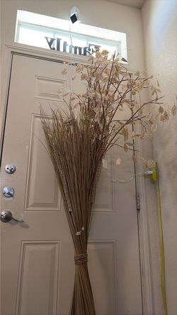 Tall Decorative Dried Grass & Branch Bundle - Natural Home Decor