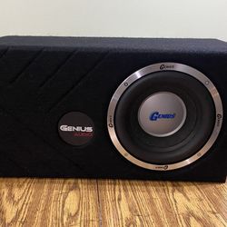 10” Genius Audio 2000w Max Power Subwoofer + Ported Box  