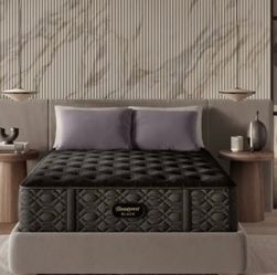 2022 King Size BeautyRest black pillow top mattress