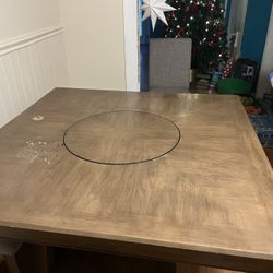 48 X 48 Bar Height Table W/ Lazy Susan