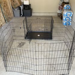 Dog Crate With Pen