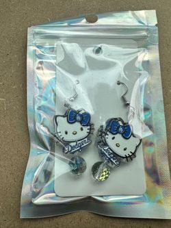 Dodgers earrings