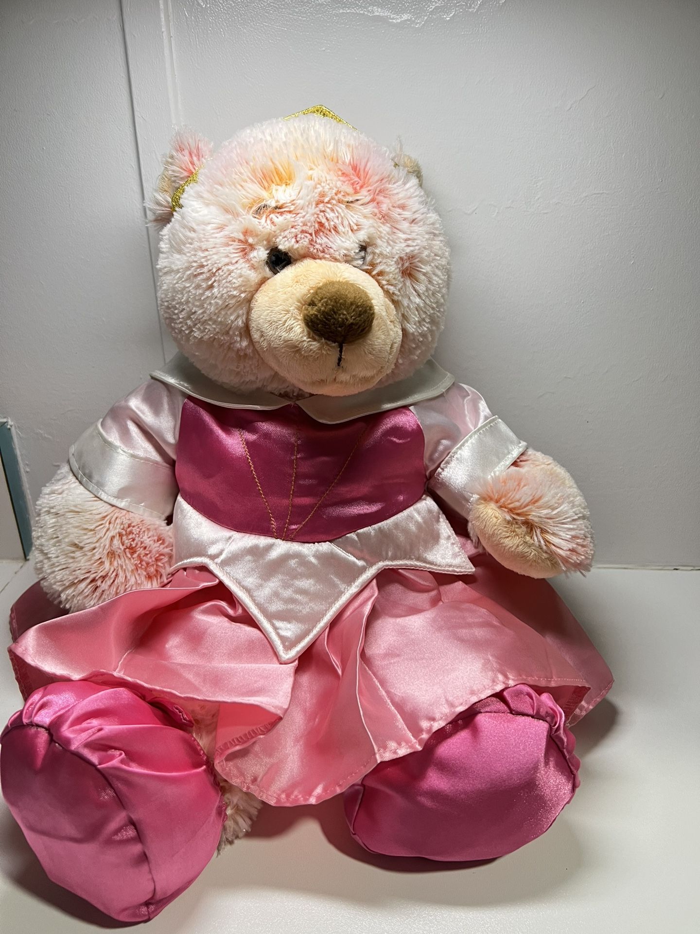 Build a Bear Workshop  Princess Aurora Pink Dress Sleeping Beauty