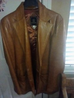 Genuine Leather Jacket Men's. Medium 
