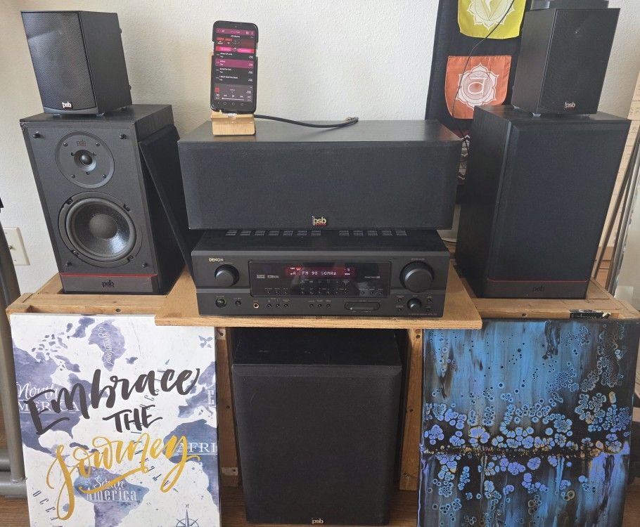 Denon/PSB Surround Sound System HiFi Stereo