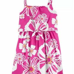 Carter's Kid Pink Floral Jersey Dress  Size:7/7A