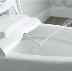 Elongated toilet combo with dual flush, 0.9/1.28 GPF, white BT04