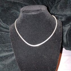 Sterling Silver Bismark Chain Necklace 16in