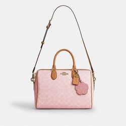 Coach Powder Pink Large Rowan NEW