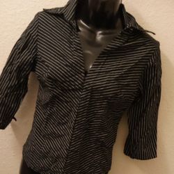 Charlotte Russe Collared Blouse Size LG