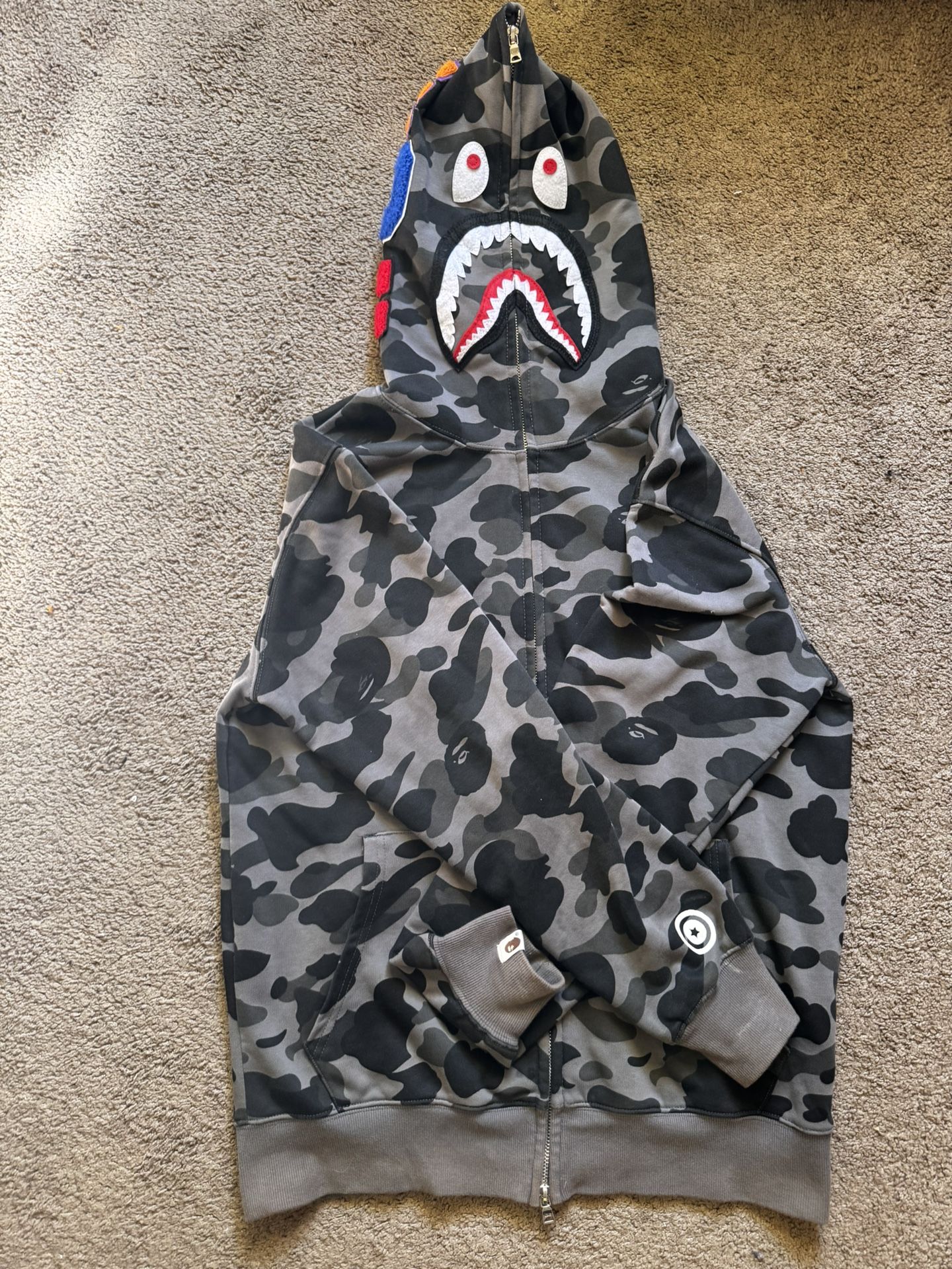 Grey Bape Hoodie (large) 
