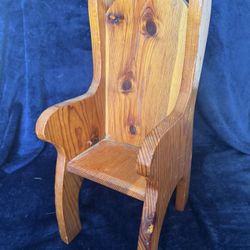 Handmade Solid Wood Doll Chair – 18.5” Tall – Rustic Farmhouse Style