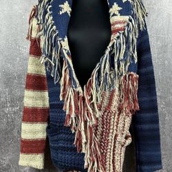 vintage American Flag Cardigan